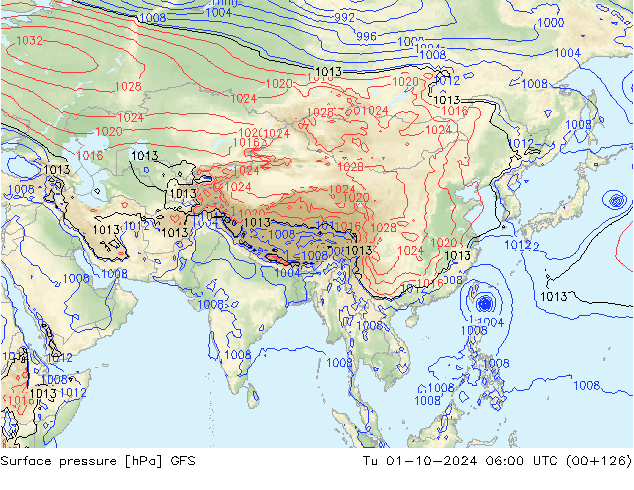 GFS: Di 01.10.2024 06 UTC