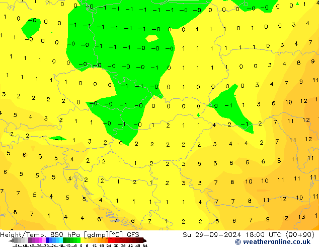 Z500/Regen(+SLP)/Z850 GFS zo 29.09.2024 18 UTC