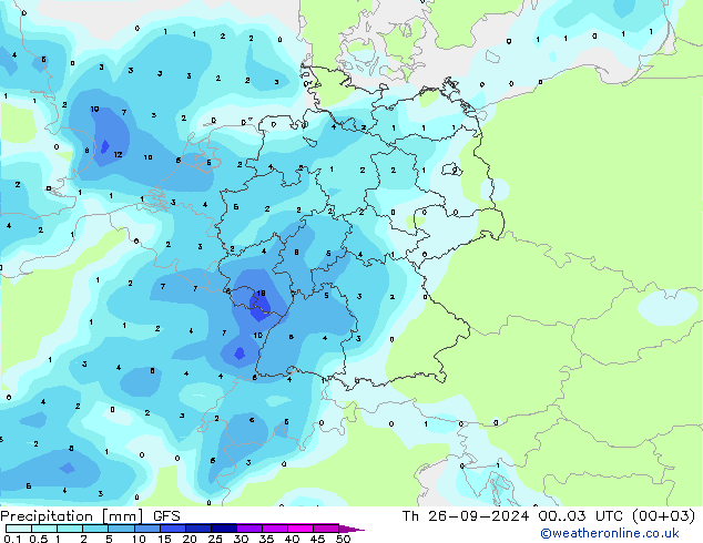 Niederschlag GFS Do 26.09.2024 03 UTC