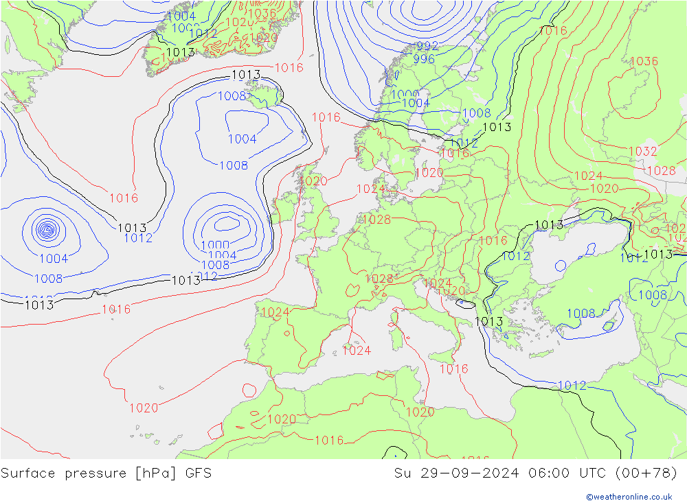 GFS: dim 29.09.2024 06 UTC