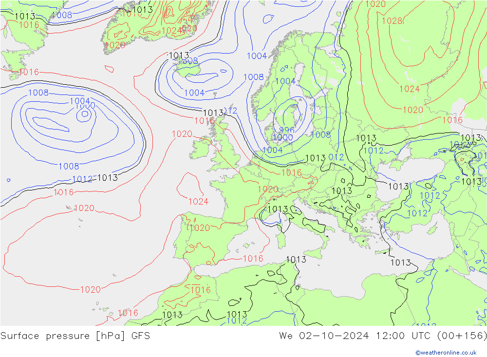 GFS: We 02.10.2024 12 UTC