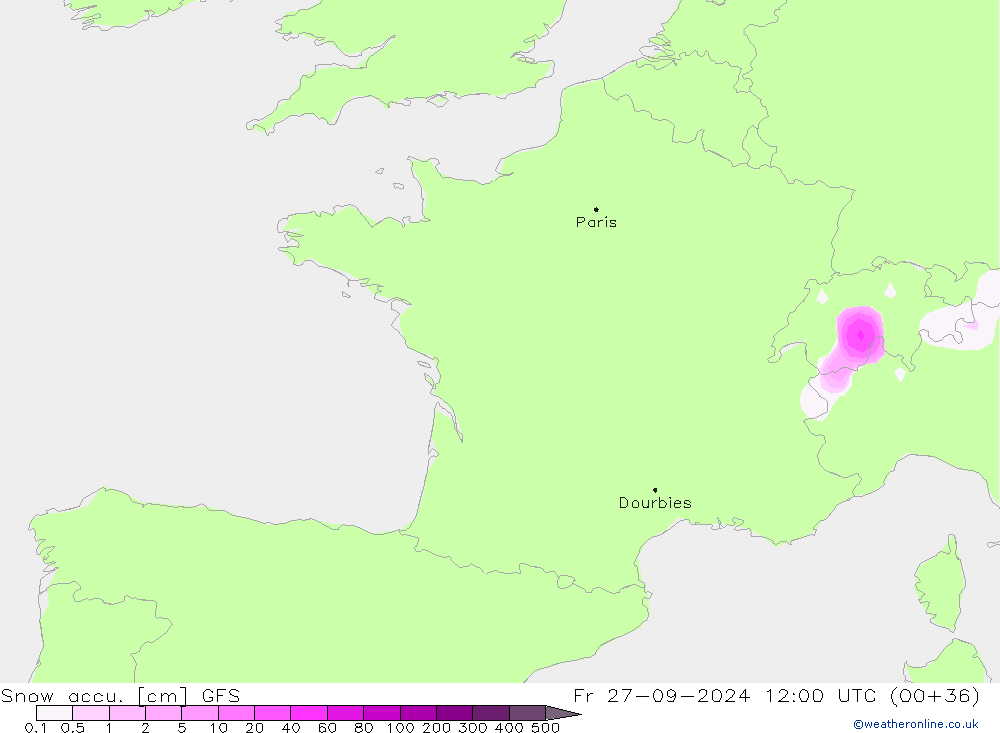 Snow accu. GFS septiembre 2024