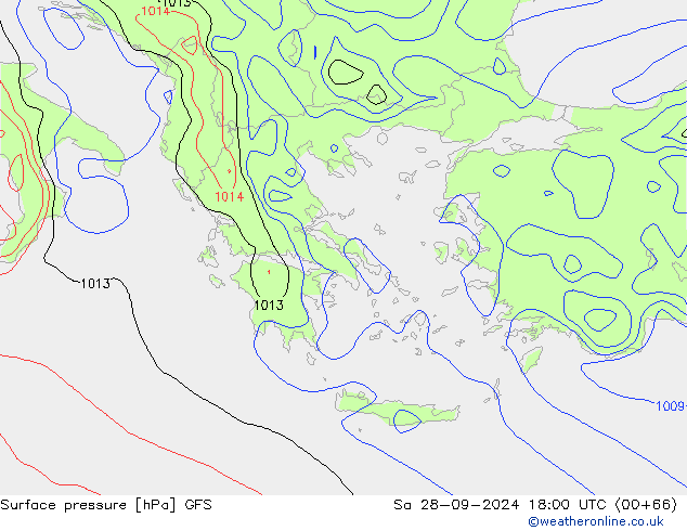 GFS: za 28.09.2024 18 UTC