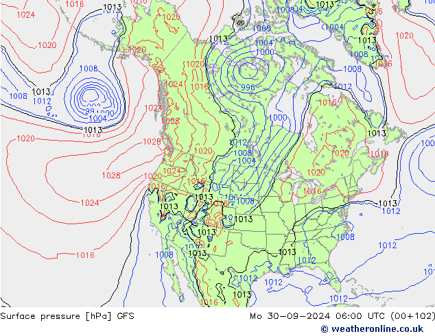 GFS: lun 30.09.2024 06 UTC