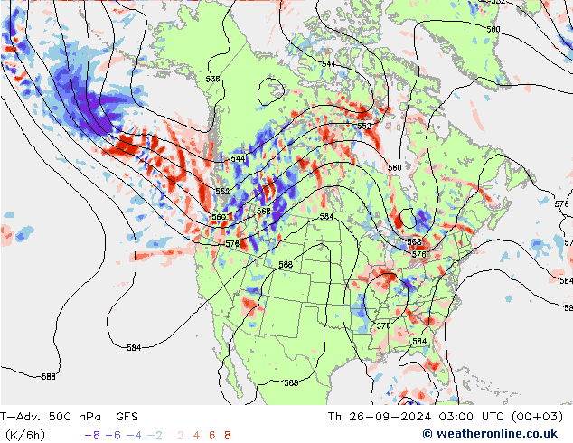 T-Adv. 500 hPa GFS Per 26.09.2024 03 UTC