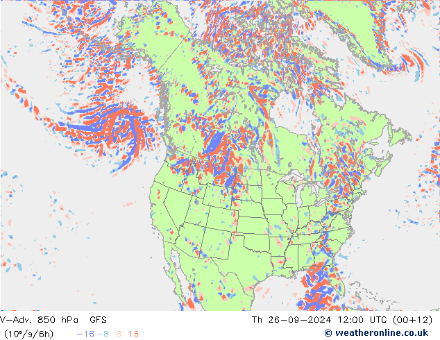 V-Adv. 850 hPa GFS Do 26.09.2024 12 UTC