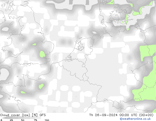 Nubi basse GFS gio 26.09.2024 00 UTC