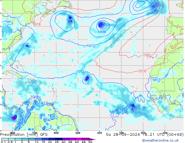 Precipitazione GFS sab 28.09.2024 21 UTC