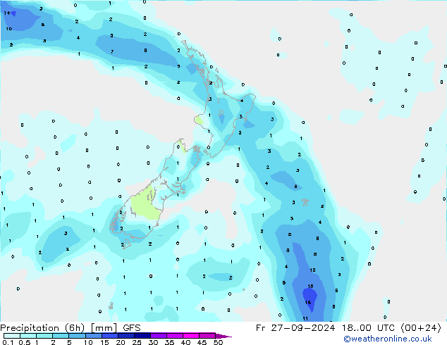 Z500/Rain (+SLP)/Z850 GFS Fr 27.09.2024 00 UTC