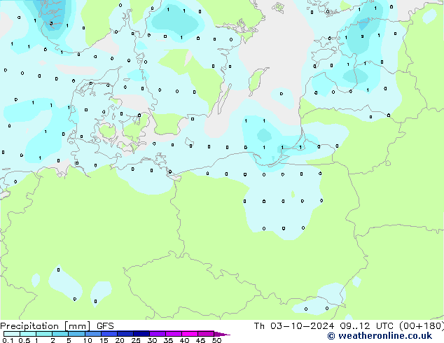 opad GFS czw. 03.10.2024 12 UTC