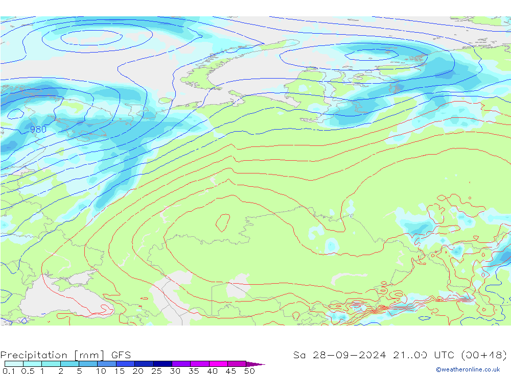 Neerslag GFS za 28.09.2024 00 UTC