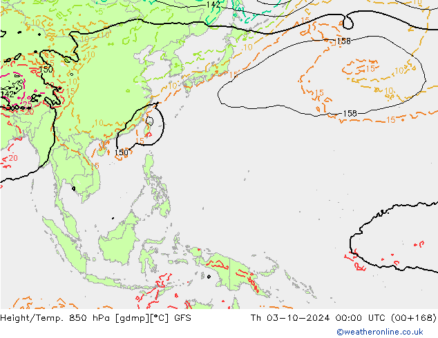 Z500/Regen(+SLP)/Z850 GFS do 03.10.2024 00 UTC