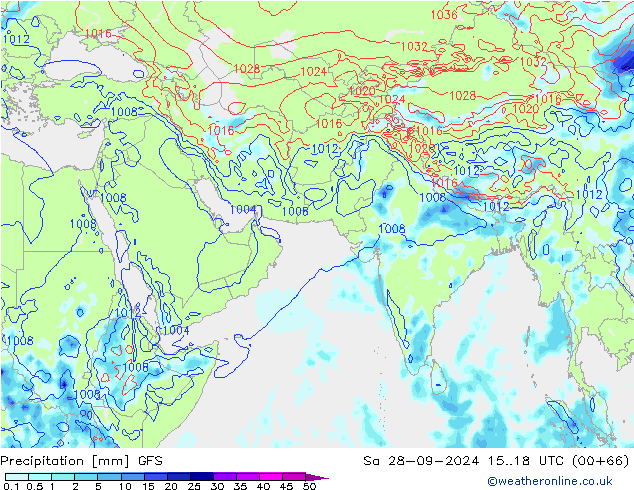 precipitação GFS Sáb 28.09.2024 18 UTC