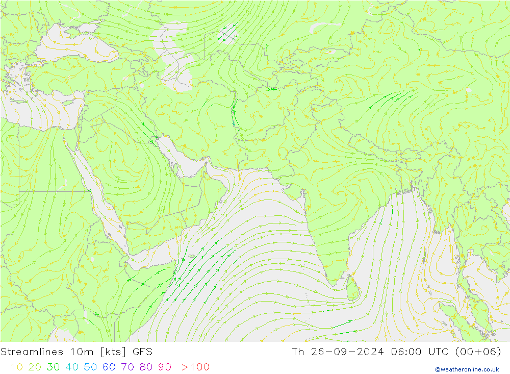 Rüzgar 10m GFS Per 26.09.2024 06 UTC