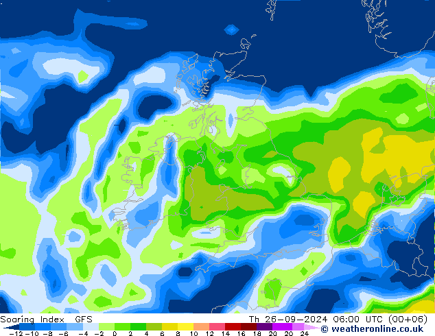 Soaring Index GFS do 26.09.2024 06 UTC