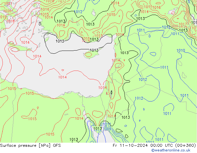 GFS: ven 11.10.2024 00 UTC