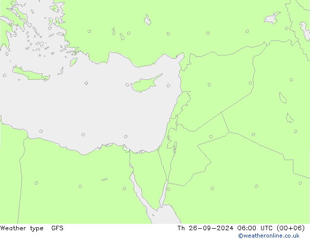 Type de précipitation GFS jeu 26.09.2024 06 UTC