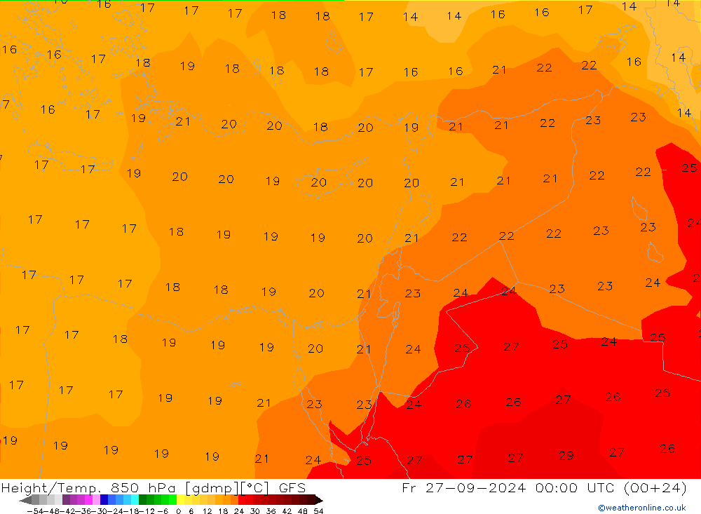 Z500/Rain (+SLP)/Z850 GFS Fr 27.09.2024 00 UTC