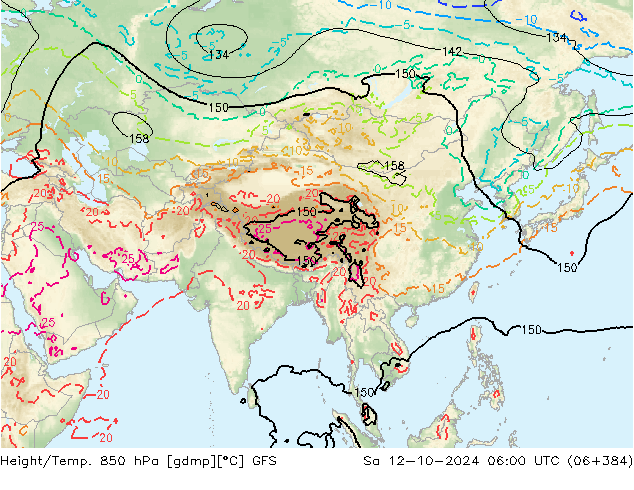 Z500/Regen(+SLP)/Z850 GFS za 12.10.2024 06 UTC