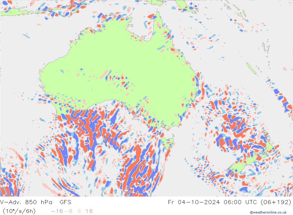 V-Adv. 850 hPa GFS vr 04.10.2024 06 UTC