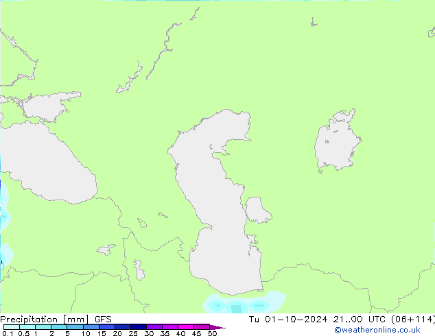 Precipitation GFS Tu 01.10.2024 00 UTC