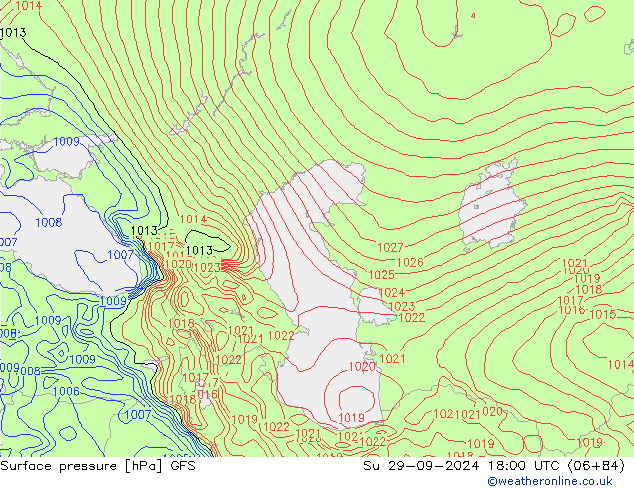 GFS: Su 29.09.2024 18 UTC