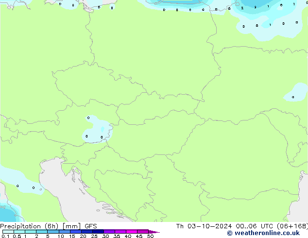 Z500/Rain (+SLP)/Z850 GFS Th 03.10.2024 06 UTC