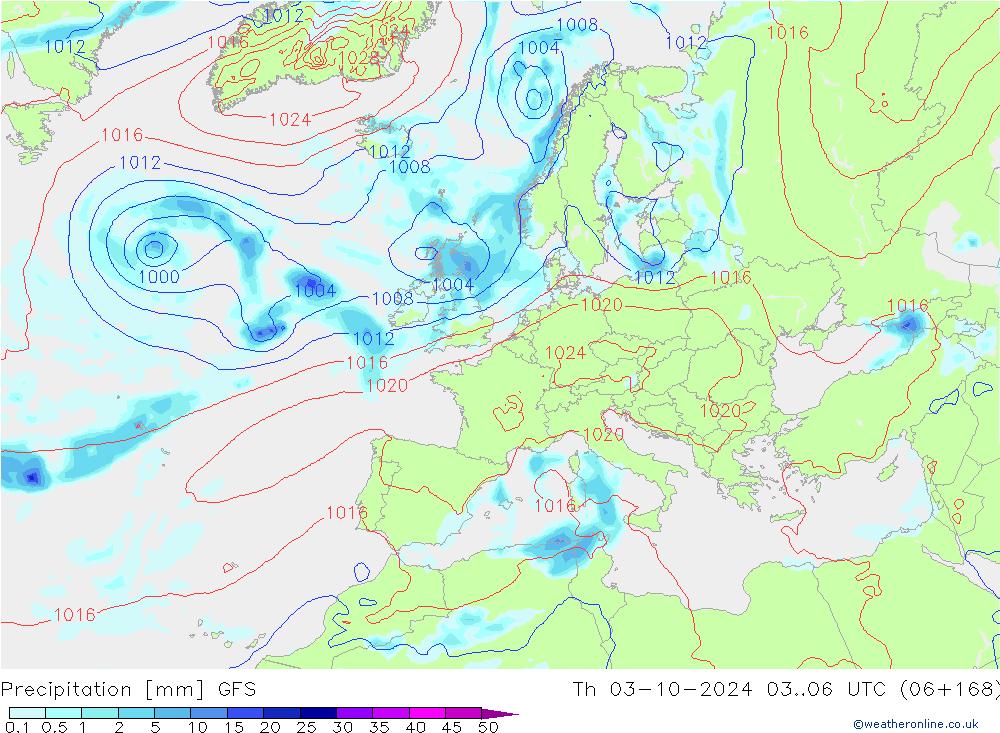 precipitação GFS Outubro 2024