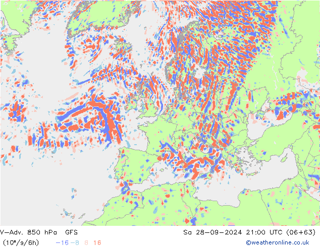 V-Adv. 850 hPa GFS so. 28.09.2024 21 UTC