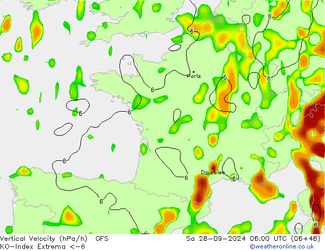 Konveksiyon - İndeks GFS Cts 28.09.2024 06 UTC