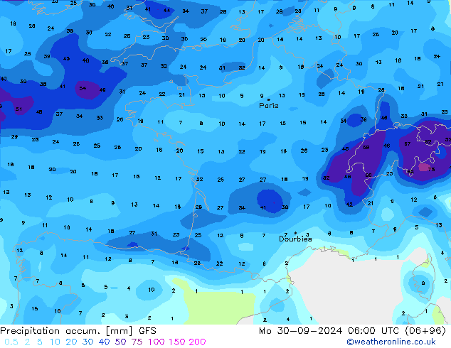 Precipitation accum. GFS September 2024