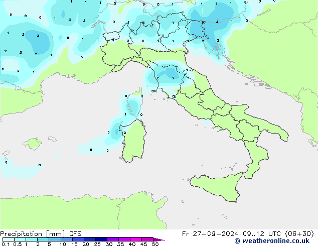 Precipitación GFS septiembre 2024