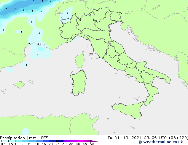 GFS: Út 01.10.2024 06 UTC