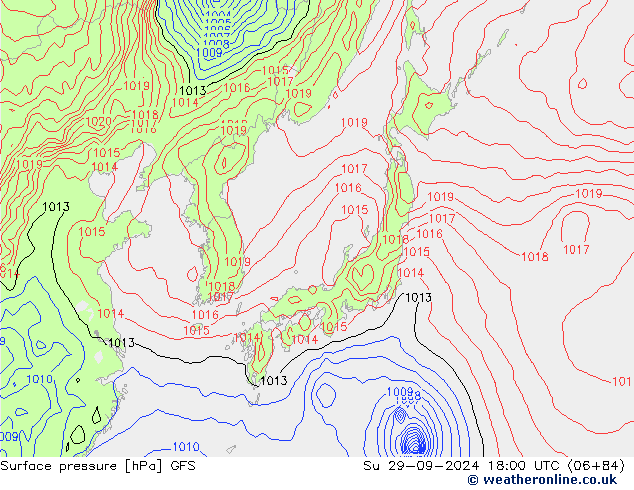 GFS: nie. 29.09.2024 18 UTC