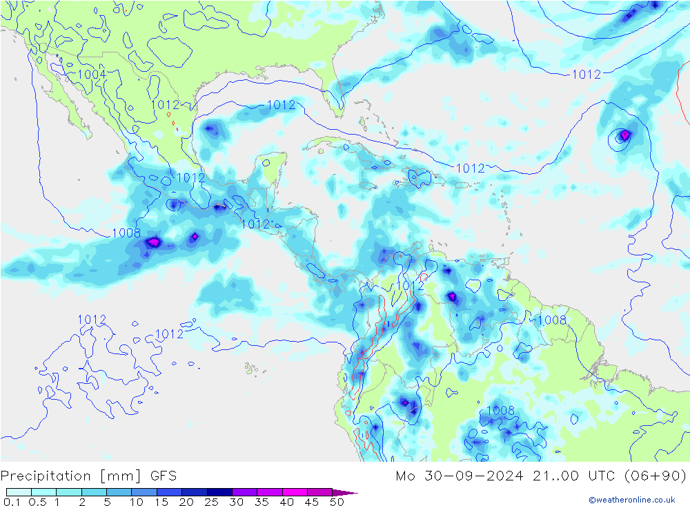 Precipitation GFS Mo 30.09.2024 00 UTC