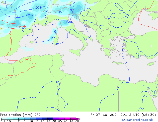 opad GFS pt. 27.09.2024 12 UTC