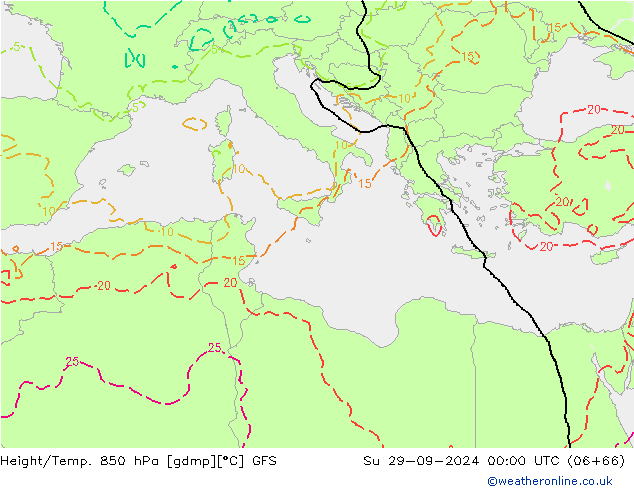 GFS: Ne 29.09.2024 00 UTC