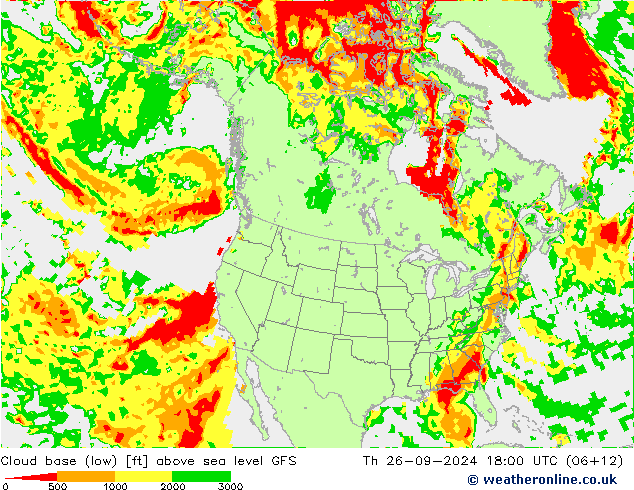 Höhe untere Wolkengrenze GFS Do 26.09.2024 18 UTC