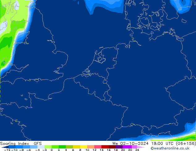 Soaring Index GFS mié 02.10.2024 18 UTC