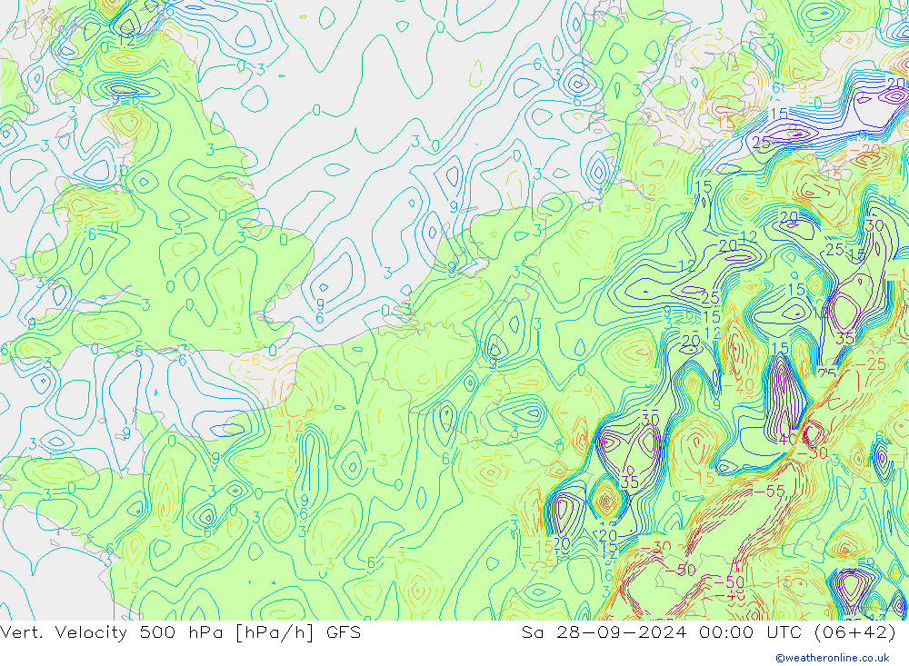 Vert. Velocity 500 hPa GFS so. 28.09.2024 00 UTC