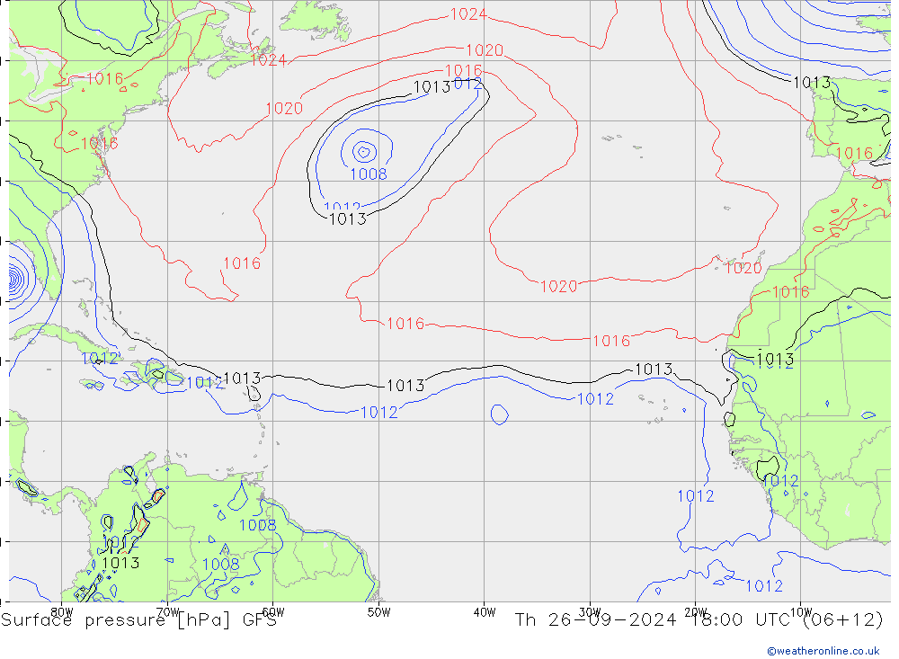 pression de l'air GFS jeu 26.09.2024 18 UTC