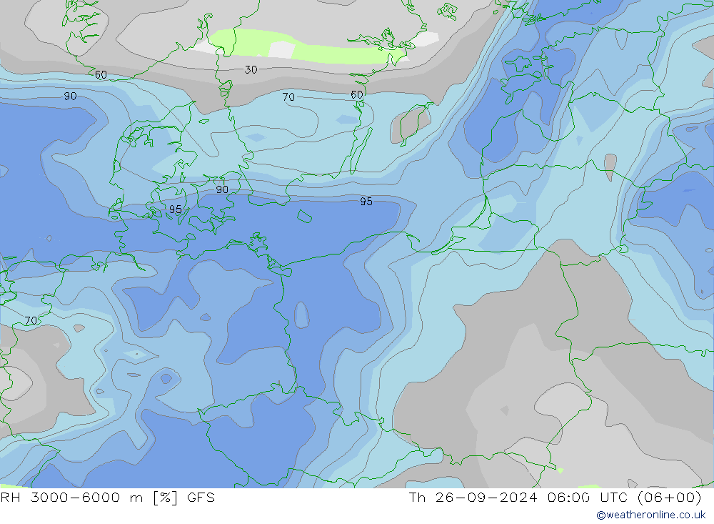 RH 3000-6000 m GFS Qui 26.09.2024 06 UTC