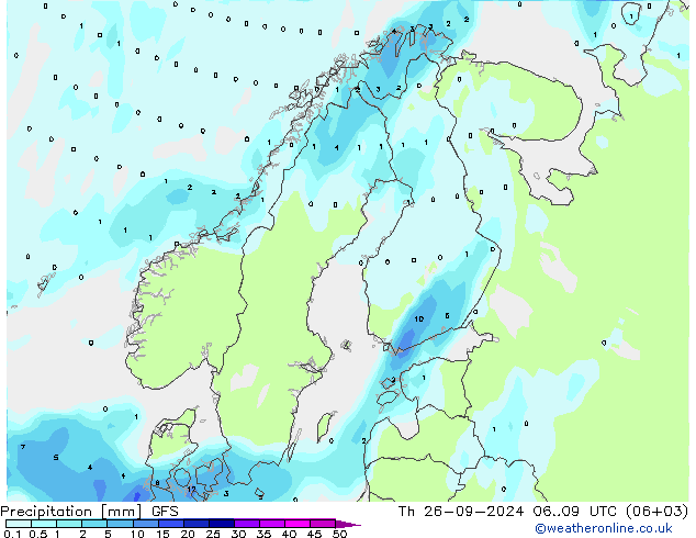 Neerslag GFS do 26.09.2024 09 UTC