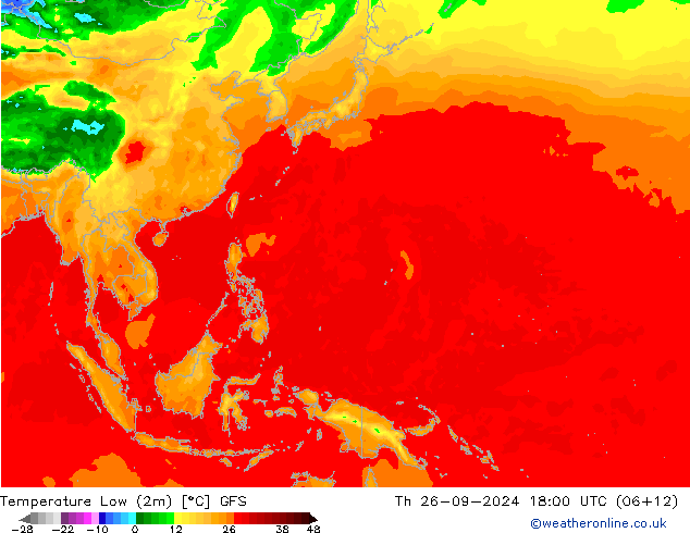 Min.  (2m) GFS  26.09.2024 18 UTC