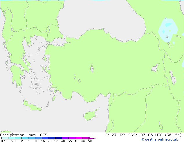 Precipitation GFS Fr 27.09.2024 06 UTC