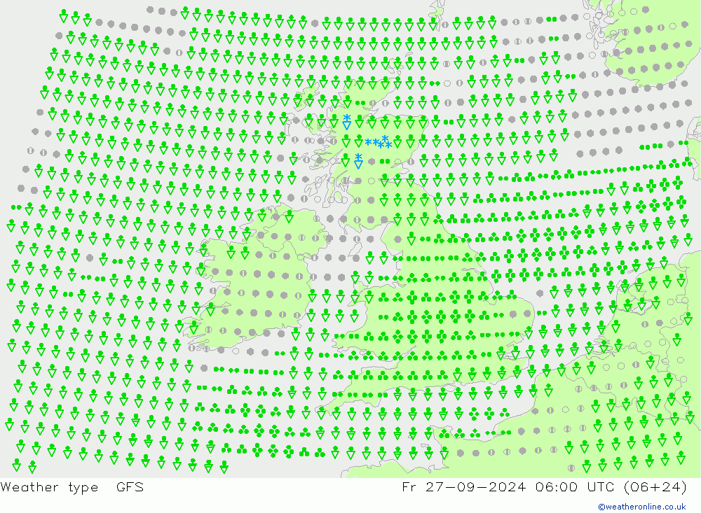 Weather type GFS Fr 27.09.2024 06 UTC