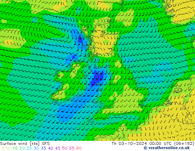  10 m GFS  03.10.2024 00 UTC