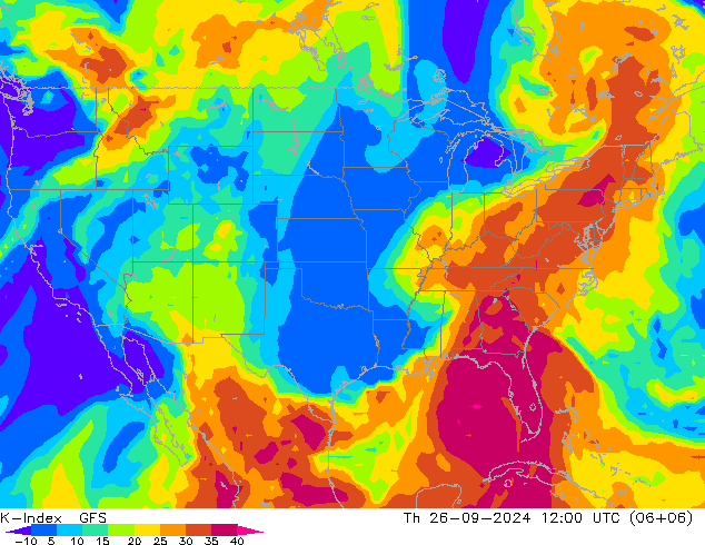 K-Index GFS jue 26.09.2024 12 UTC