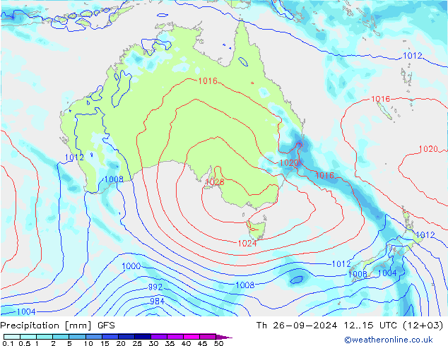 Precipitation GFS Th 26.09.2024 15 UTC