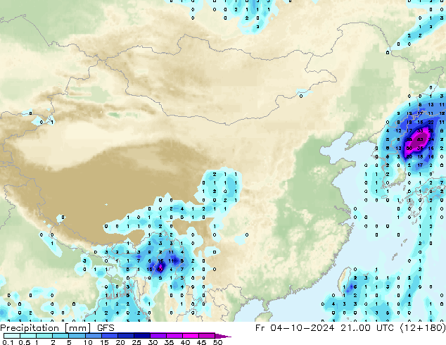 Precipitation GFS Fr 04.10.2024 00 UTC